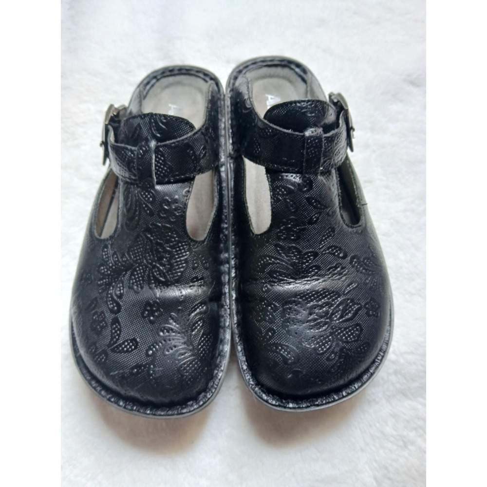 Alegria Hello Doily Slip-On Black Comfort‎ Shoes Size 37 US 7/7.5